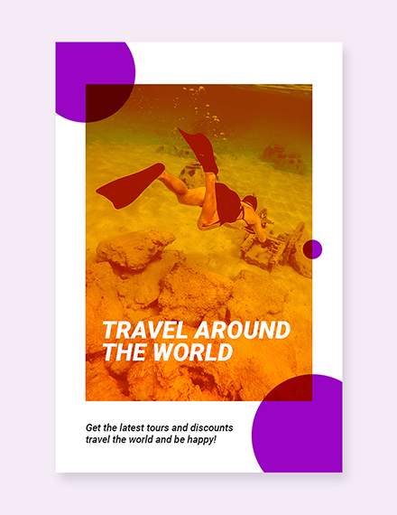 Free Travel Tour Pinterest Pin Template to Edit Online