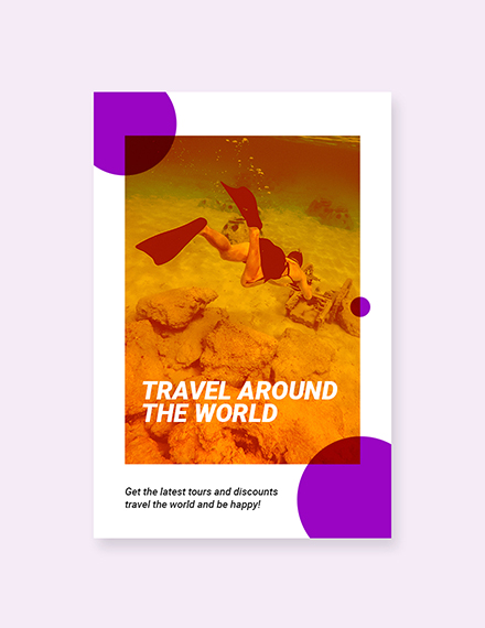 Free Travel Tour Twitter Post Template to Edit Online