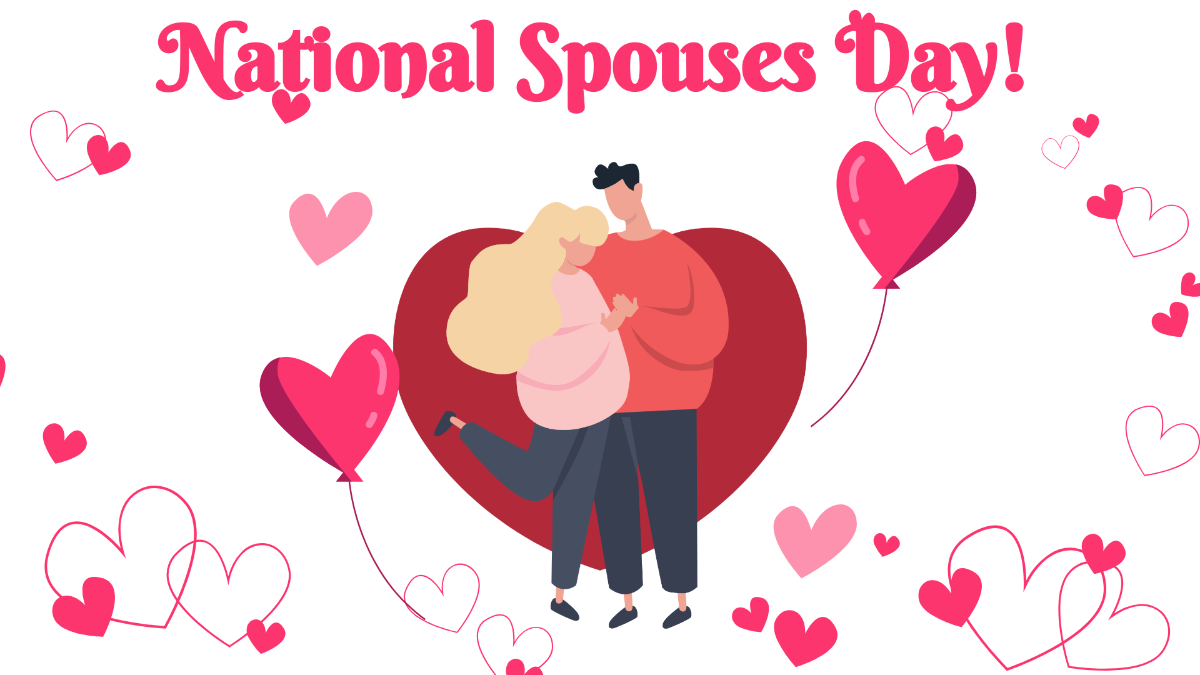 National Spouses Day Design Background Template
