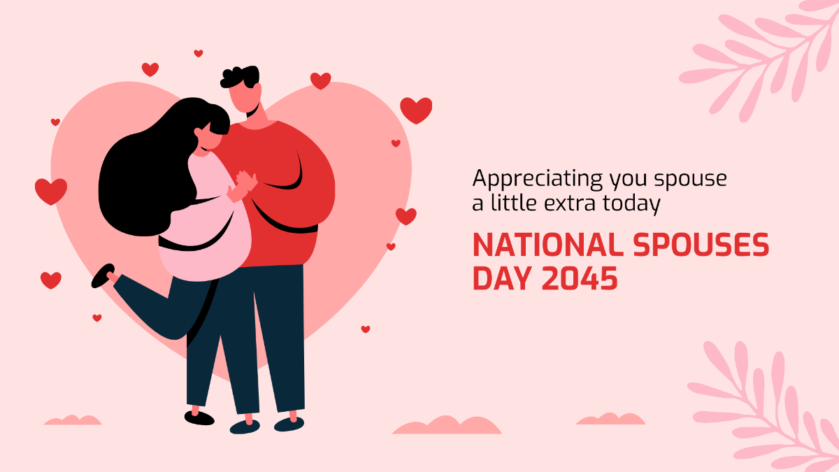 National Spouses Day Flyer Background Template