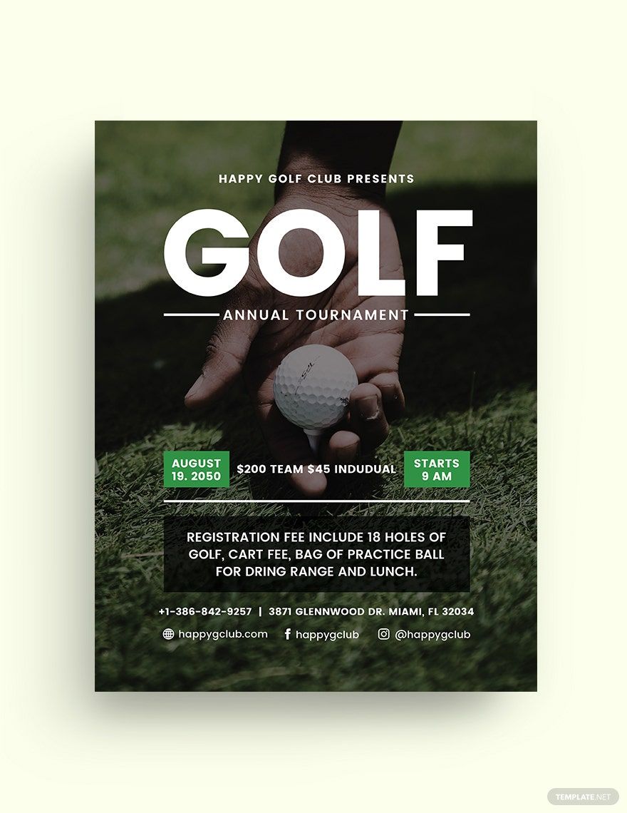 Golf event flyer Template