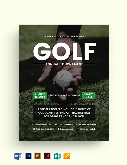golf event flyer template