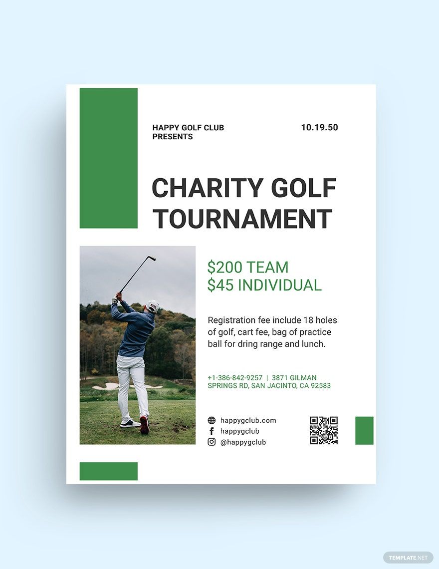 Golf Fundraiser flyer Template