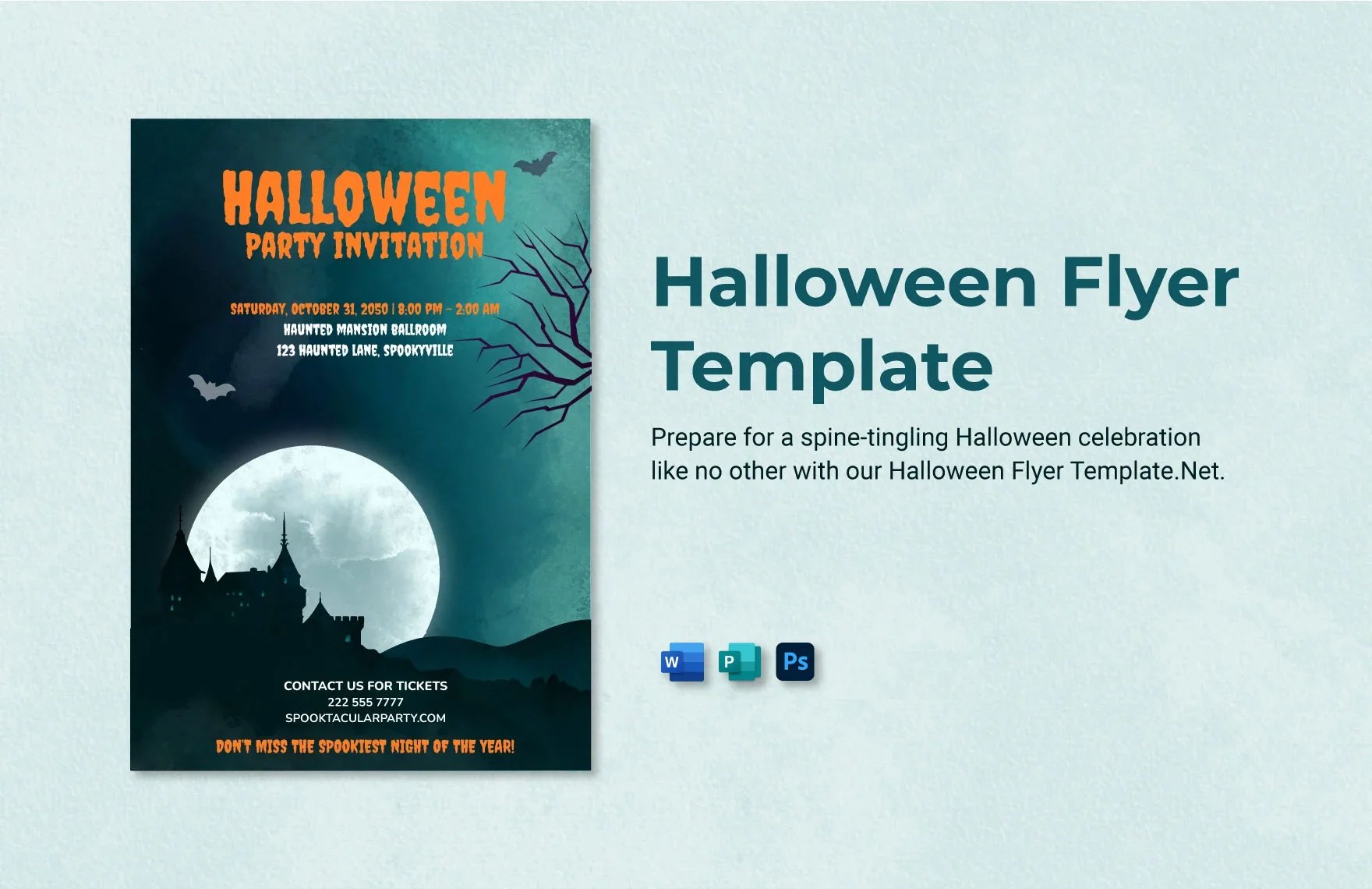Halloween Flyer Template in Word, PSD, Publisher