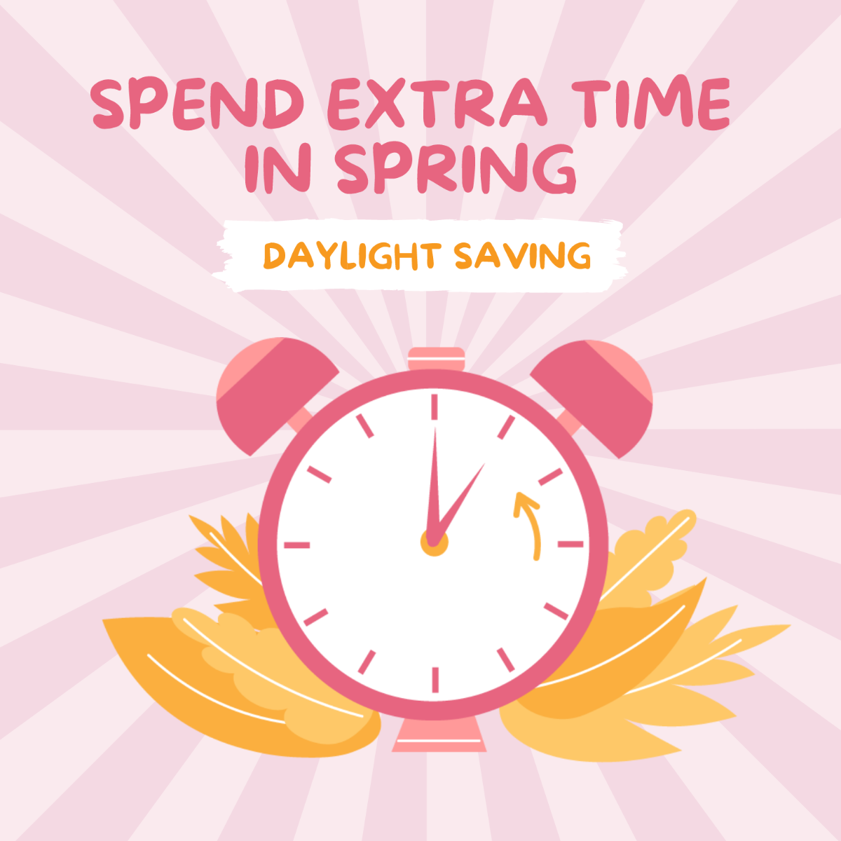 Daylight Saving Quote Vector Template