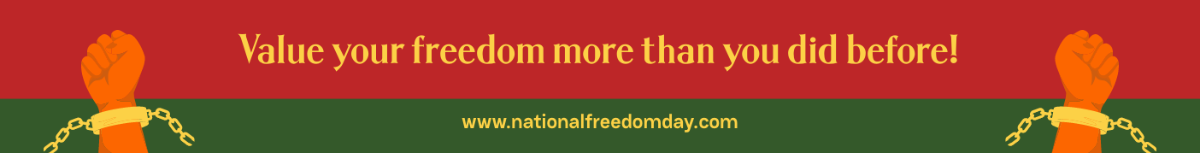 National Freedom Day Website Banner Template