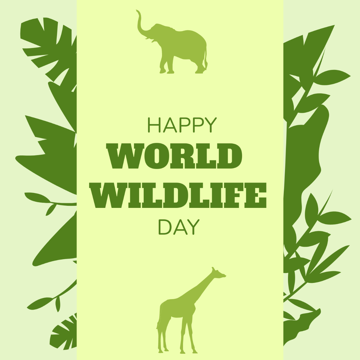 World Wildlife Day Celebration Vector Template