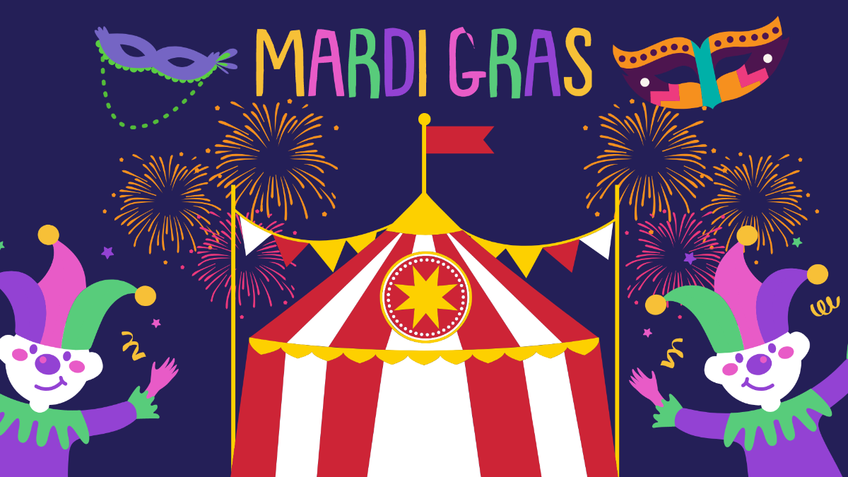 Mardi Gras Carnival Design Background Template