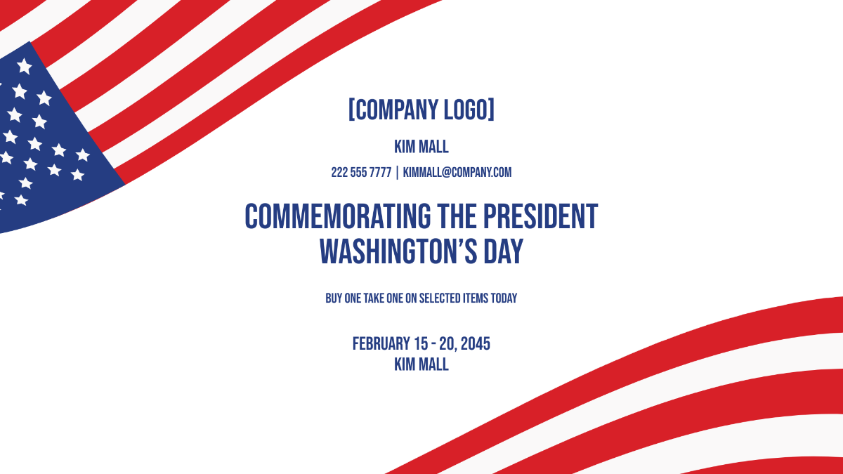 Presidents' Day Flyer Background Template