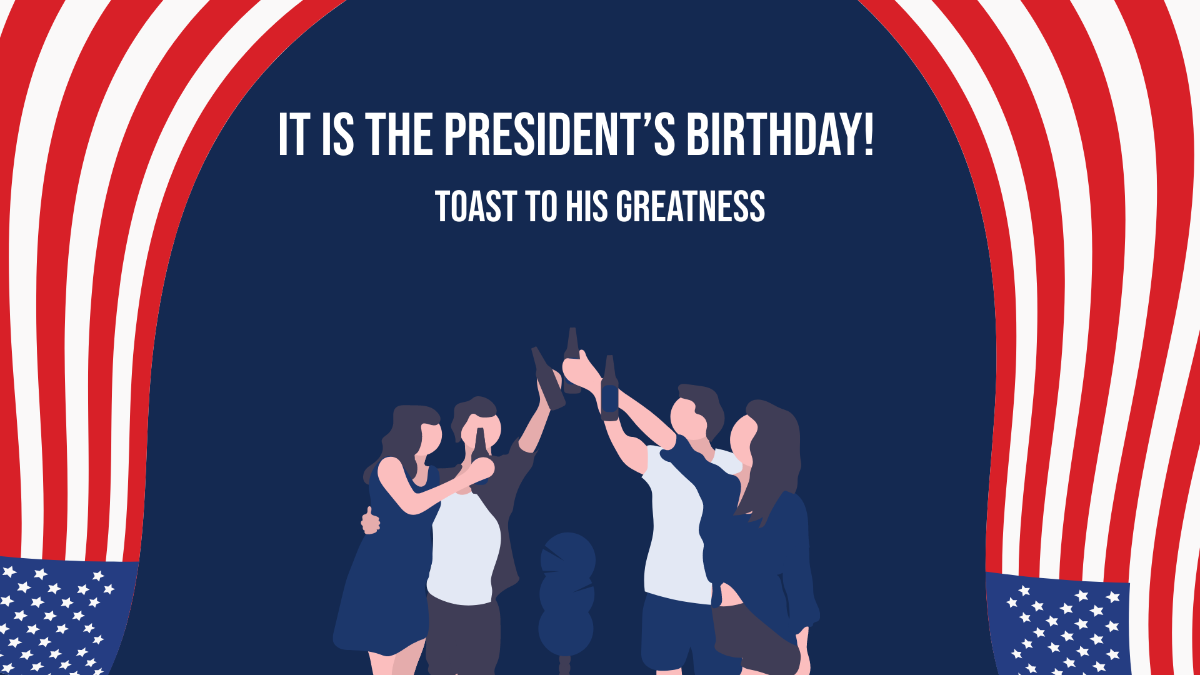 Presidents' Day Greeting Card Background Template