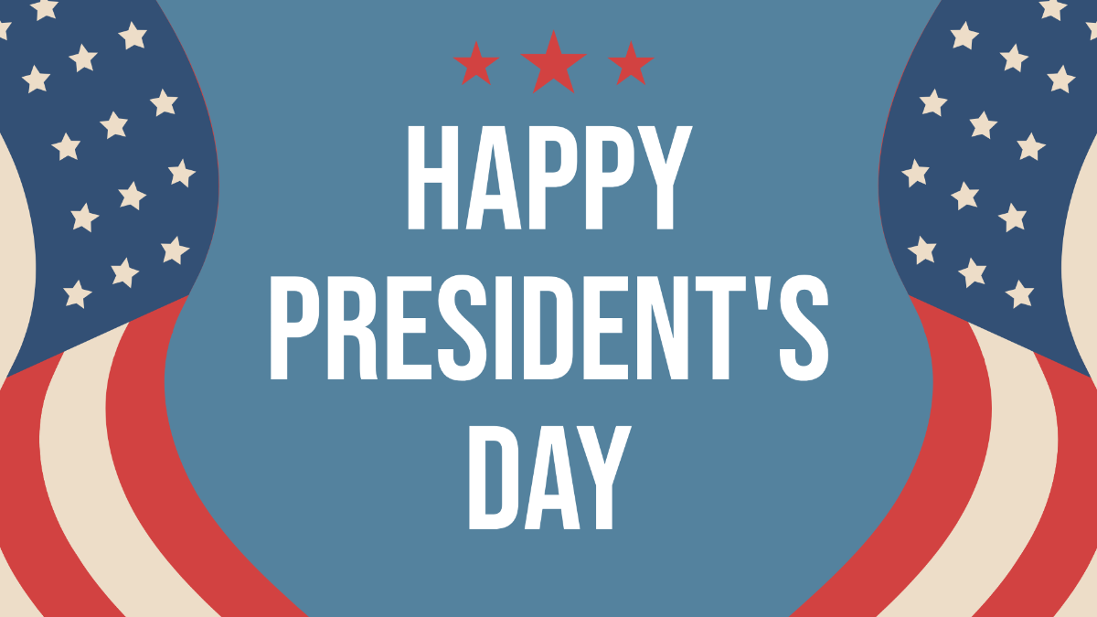 Happy Presidents' Day Background Template