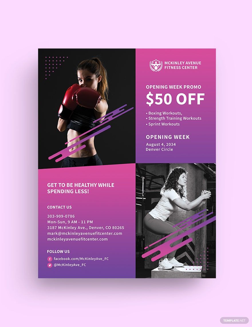 Health Sports Fitness Flyer Template