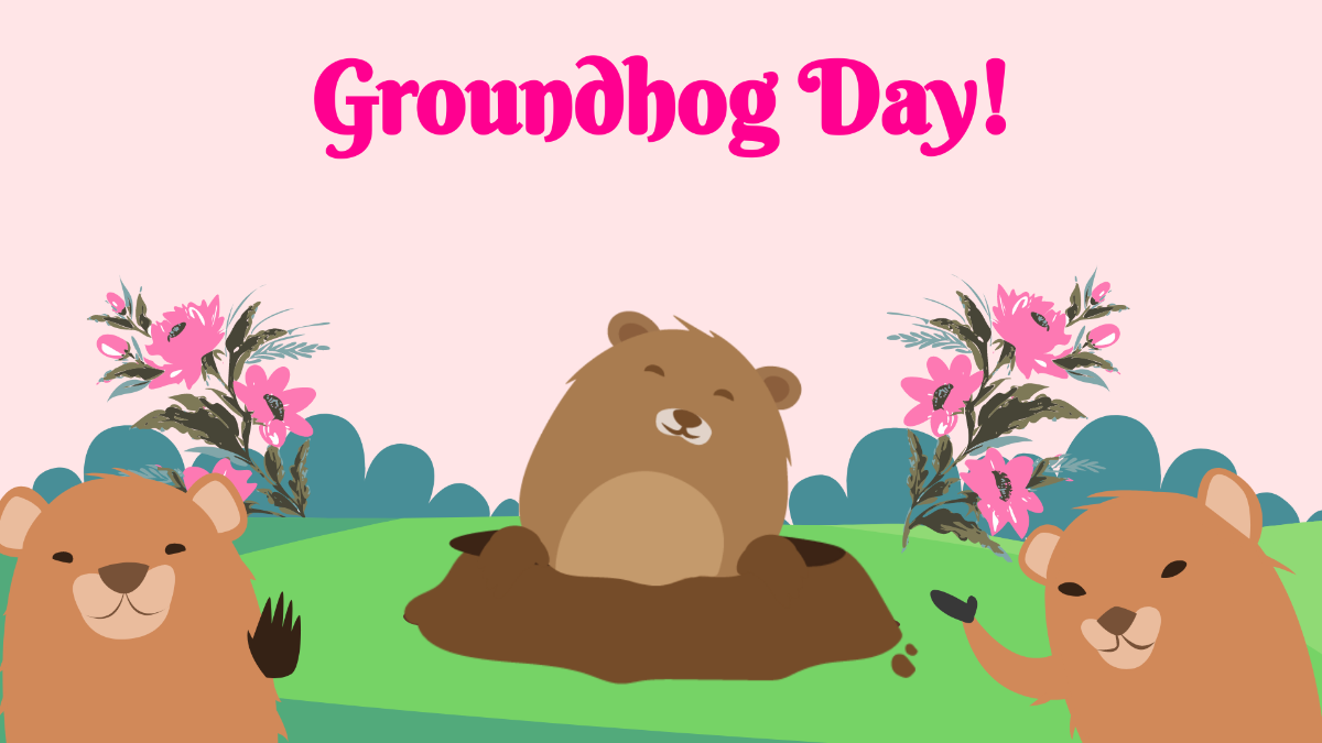 High Resolution Groundhog Day Background Template