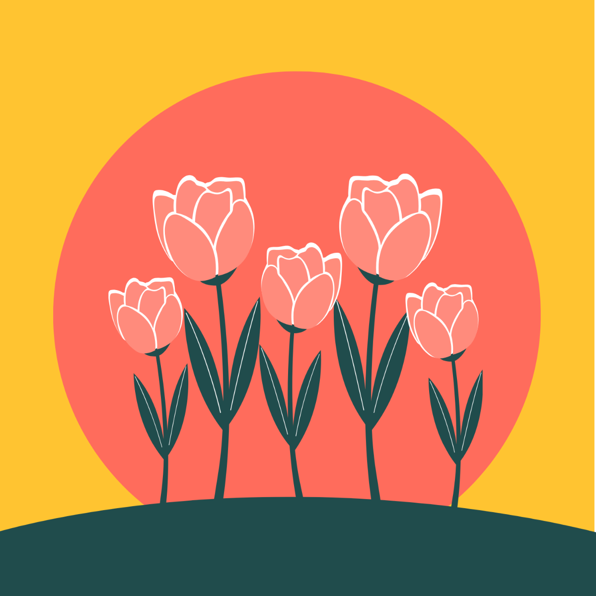 Free Spring Illustration Template