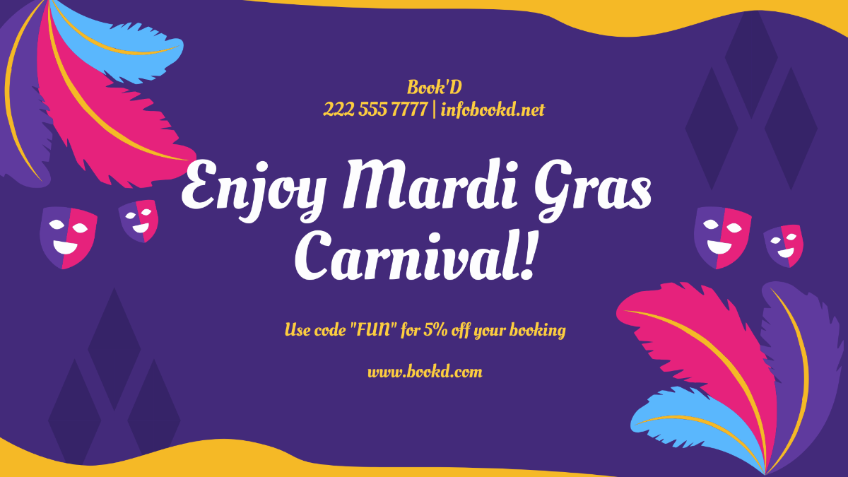 Free Mardi Gras Carnival Flyer Background Template