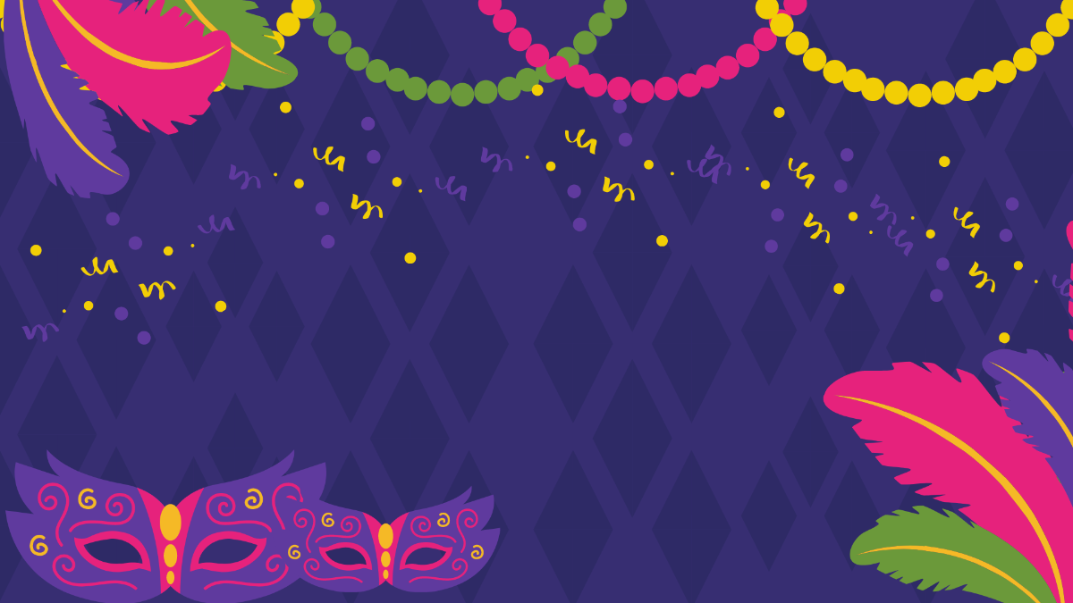 Mardi Gras Carnival Wallpaper Background Template