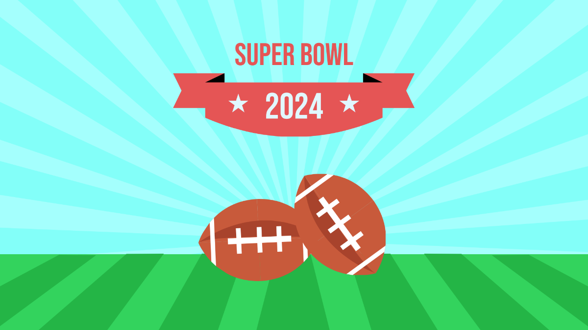 Super Bowl 2024 Vector Background Template