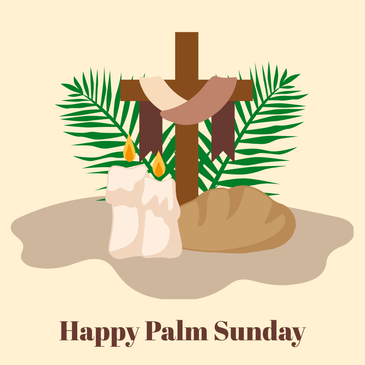 Palm Sunday Vector Template