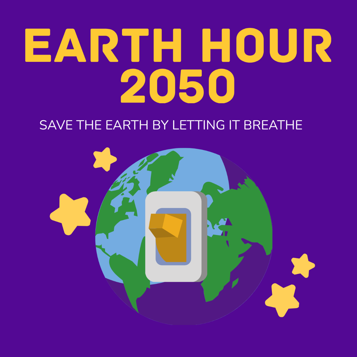 Free Earth Hour Quote Vector Template