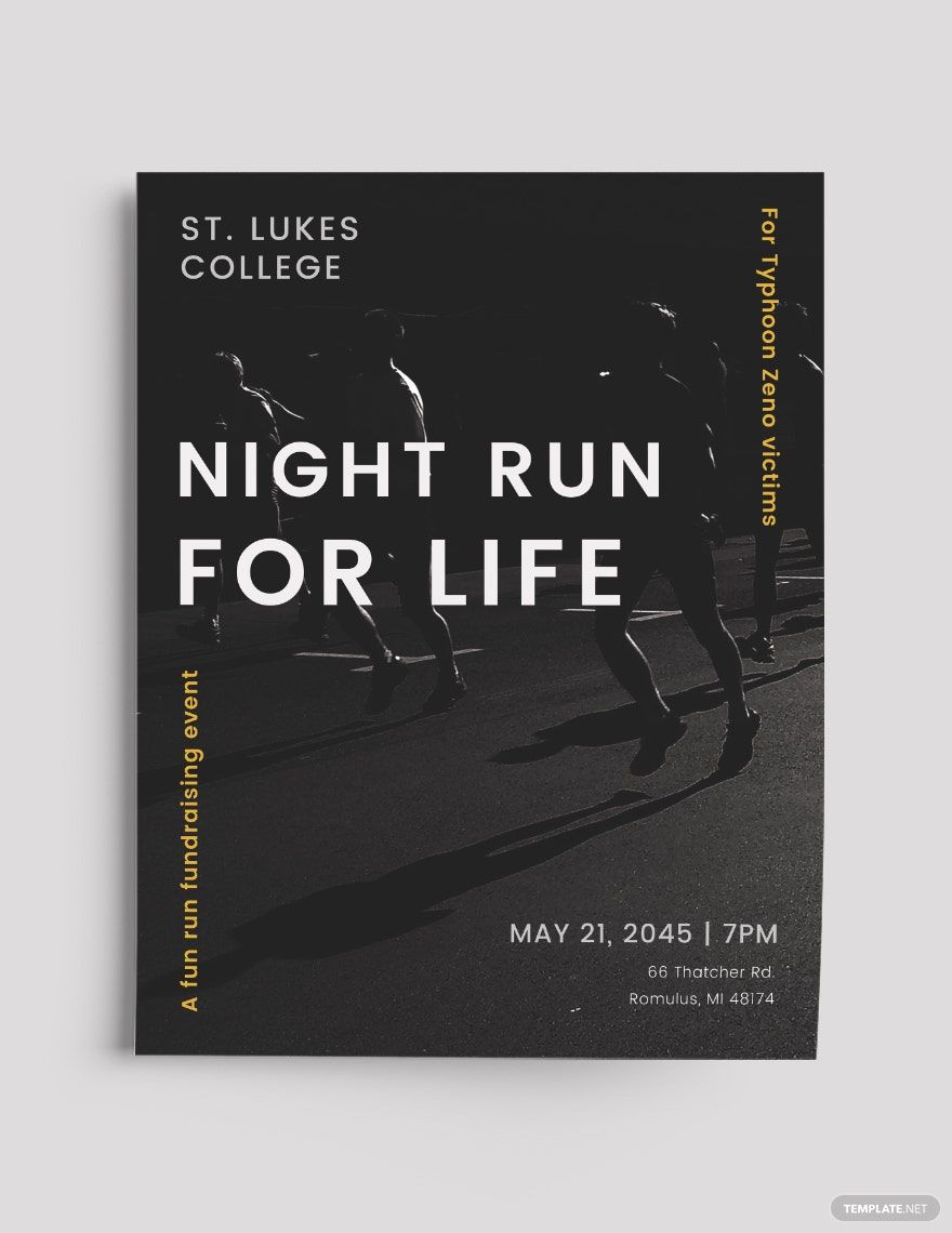 Night Run Event Flyer Template