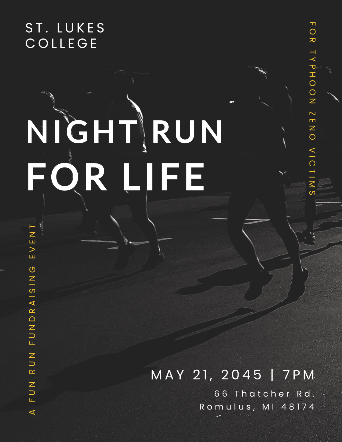Night Run Event Flyer Template