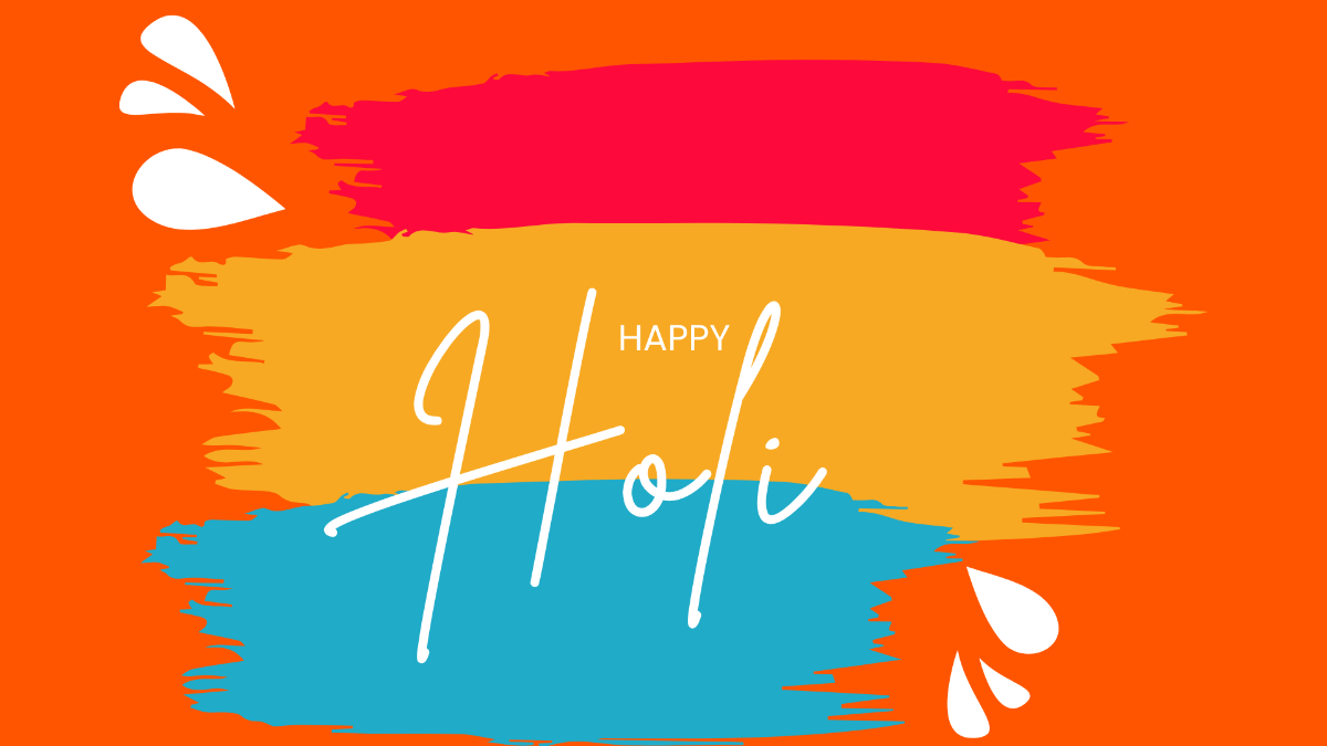 Happy Holi Background Template