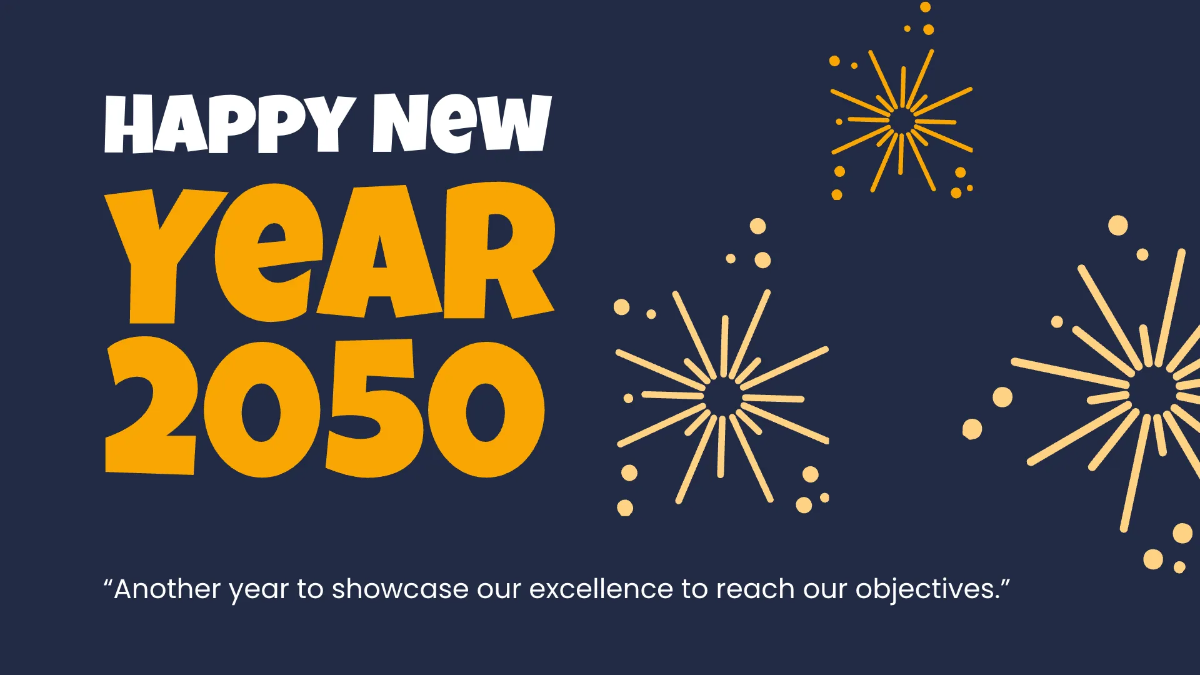 Free Happy New Year Presentation Template to Edit Online