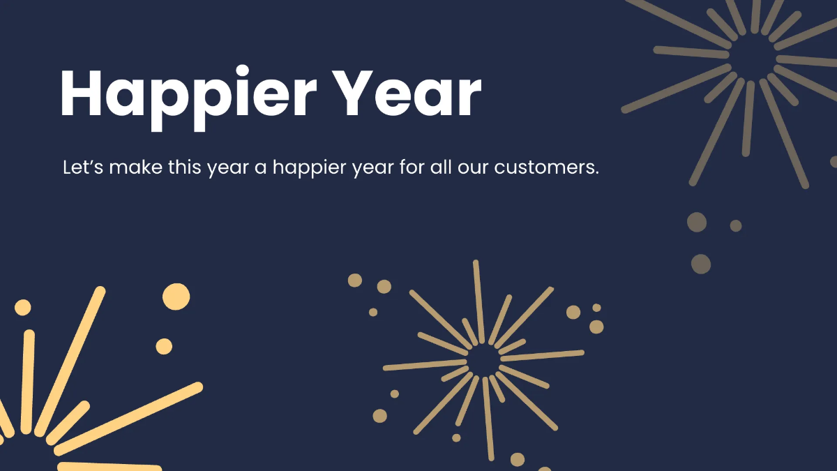 Free Happy New Year Presentation Template to Edit Online