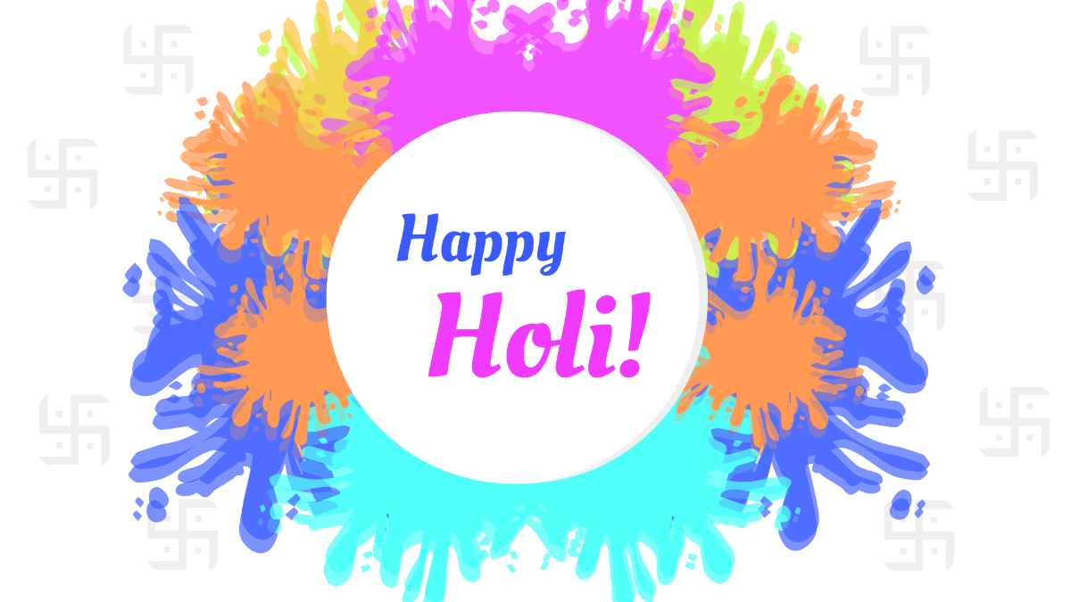 Free Holi Day Background Template