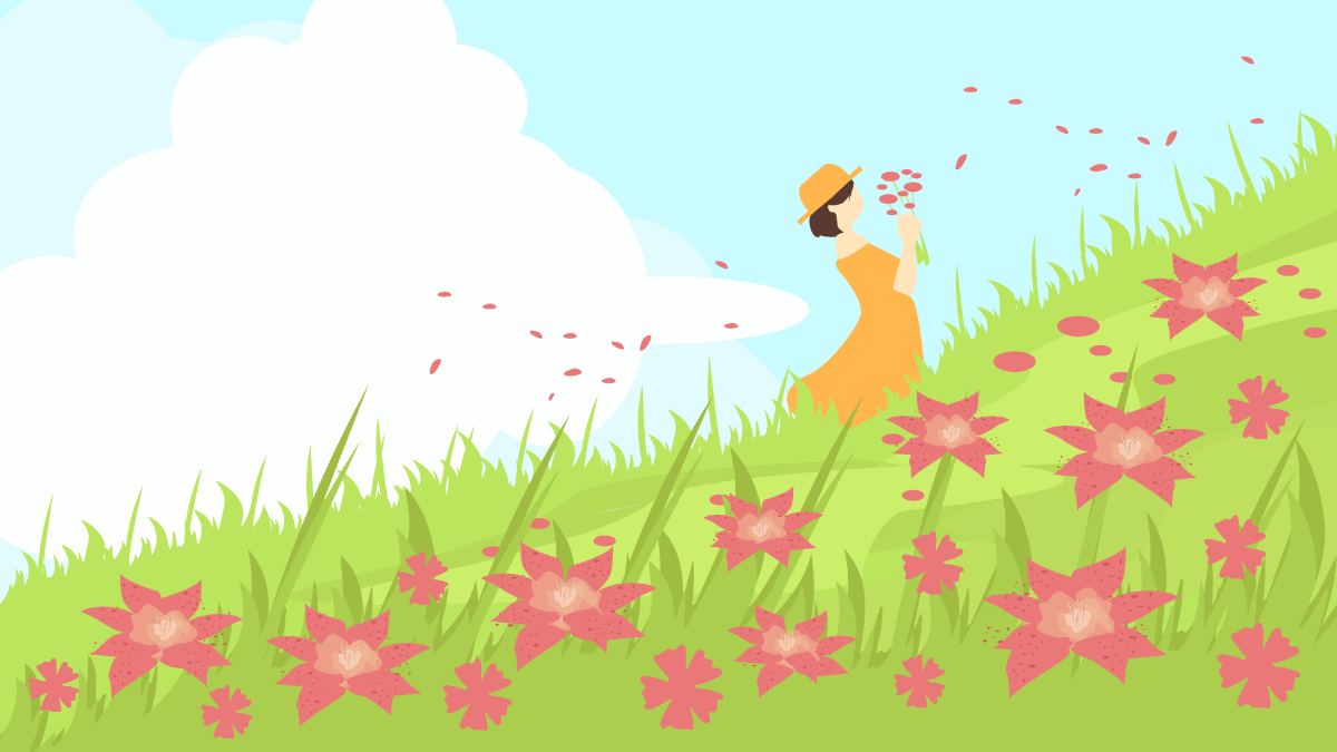 Free Happy Spring Background Template