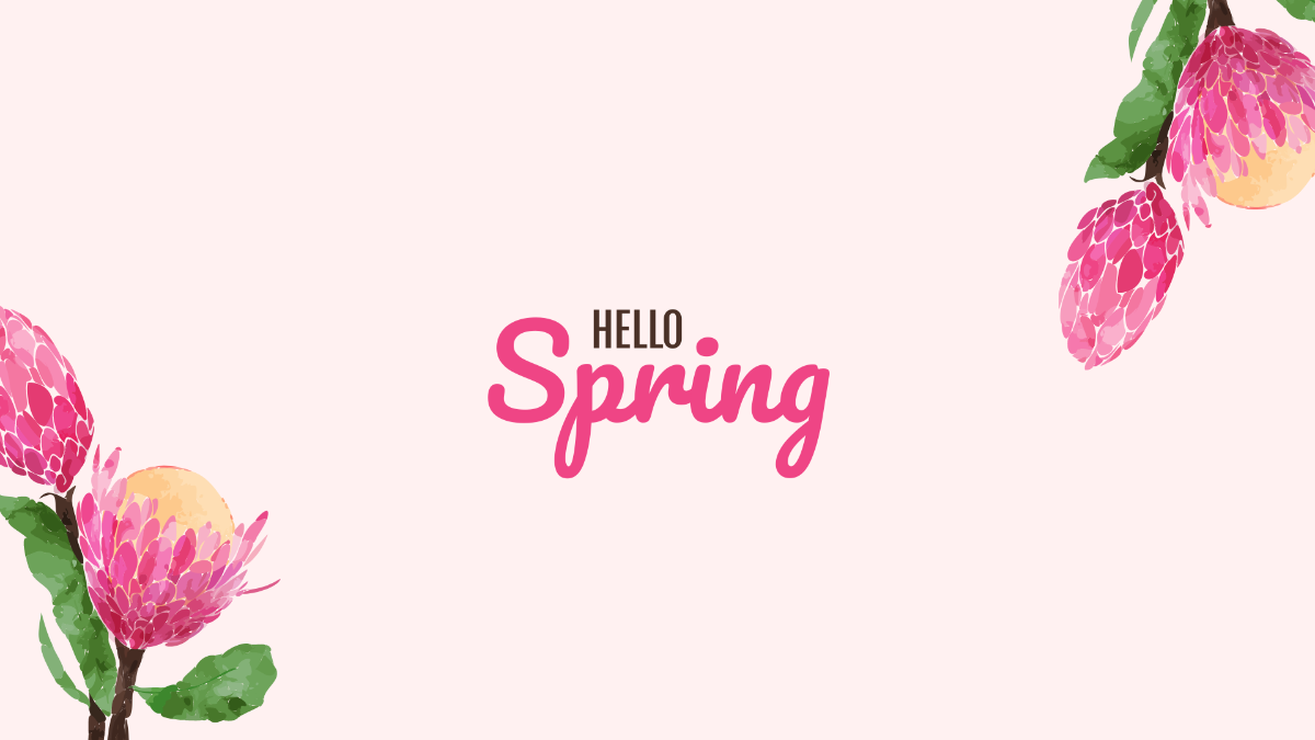 Free Spring Wallpaper Background Template