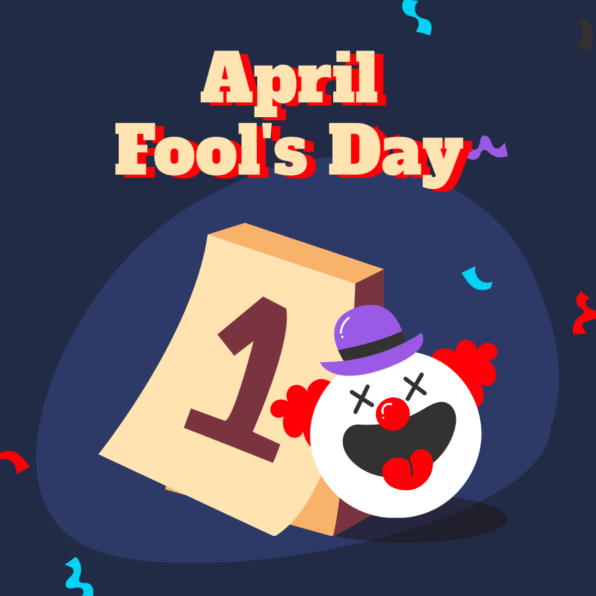 April Fools' Day Illustration Template