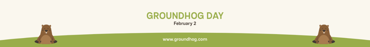 Groundhog Day Website Banner Template