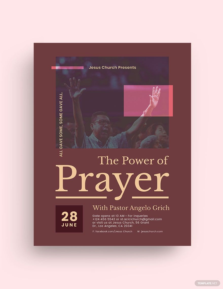 Free The Power of Prayer Church Flyer Template