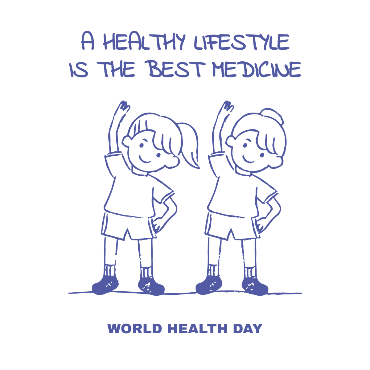 World Health Day Quote Vector Template