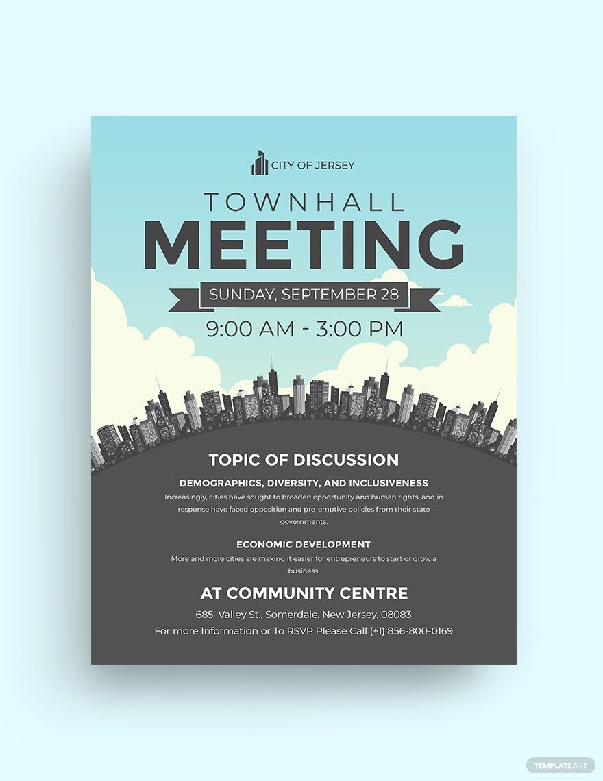Town Hall Meeting Flyer Template