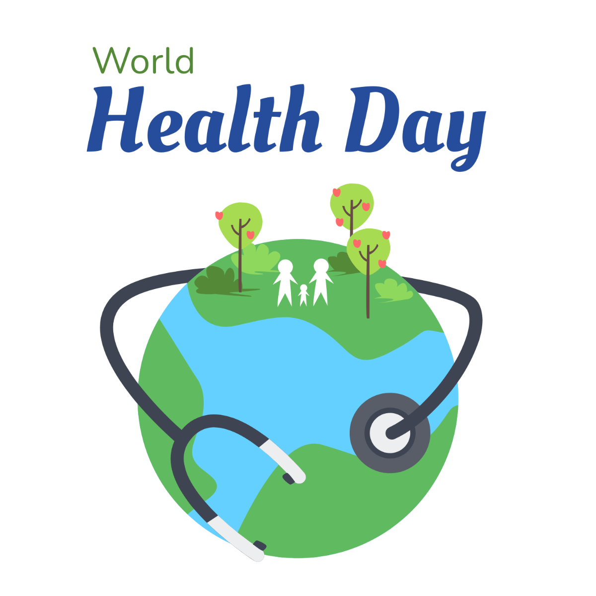 World Health Day Vector Template