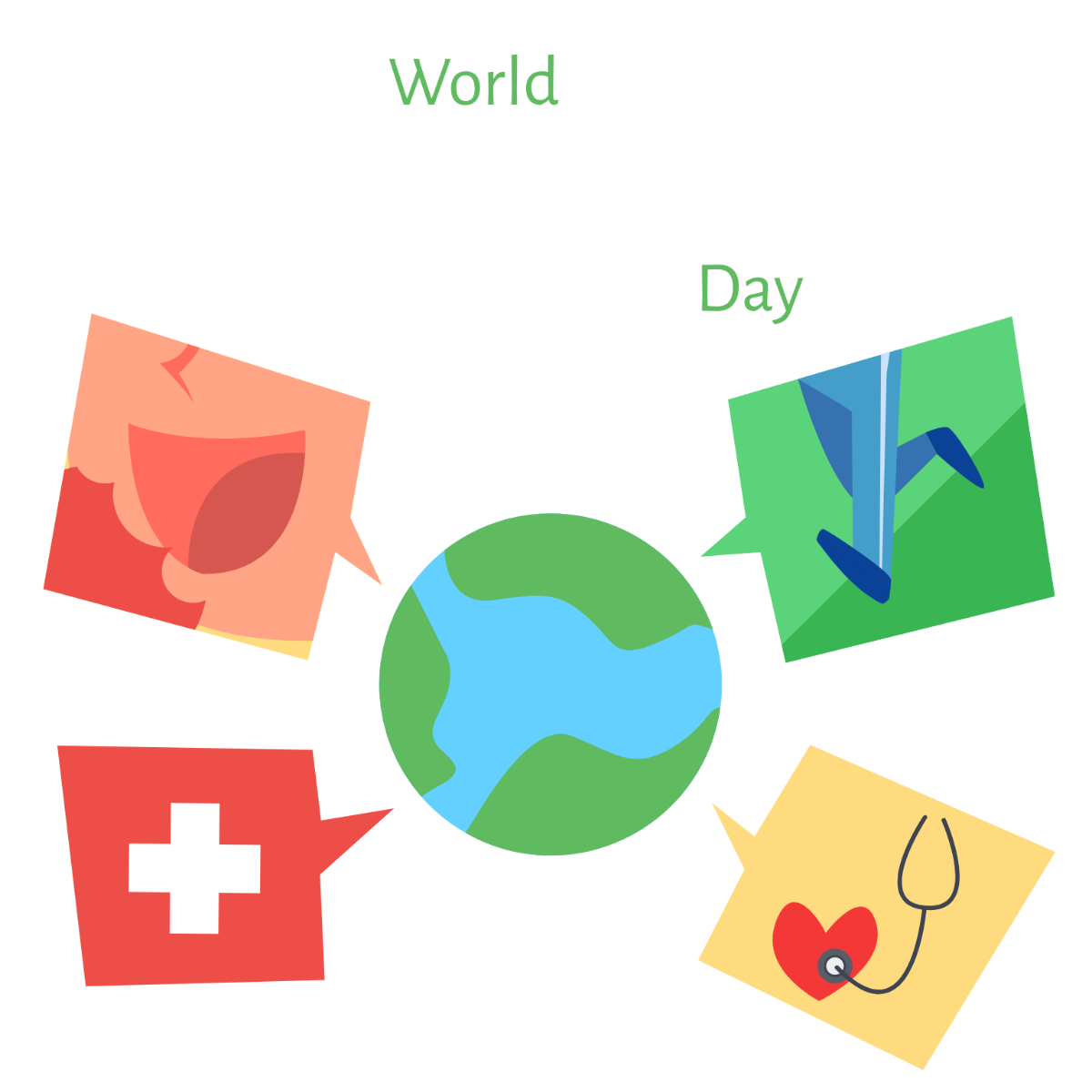 Free World Health Day Illustration Template