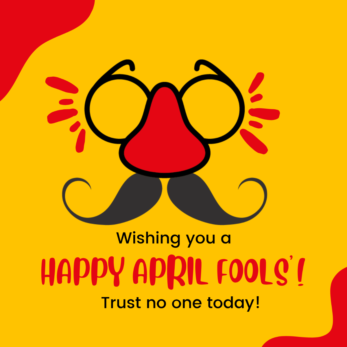 April Fools' Day Wishes Vector Template