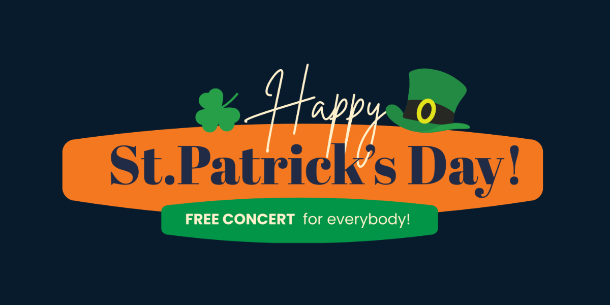 St. Patrick's Day Facebook Ad Banner Template