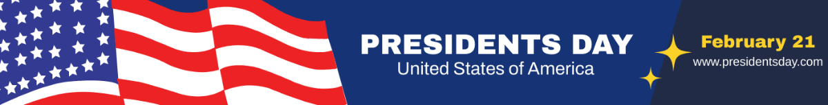 Presidents' Day Website Banner Template