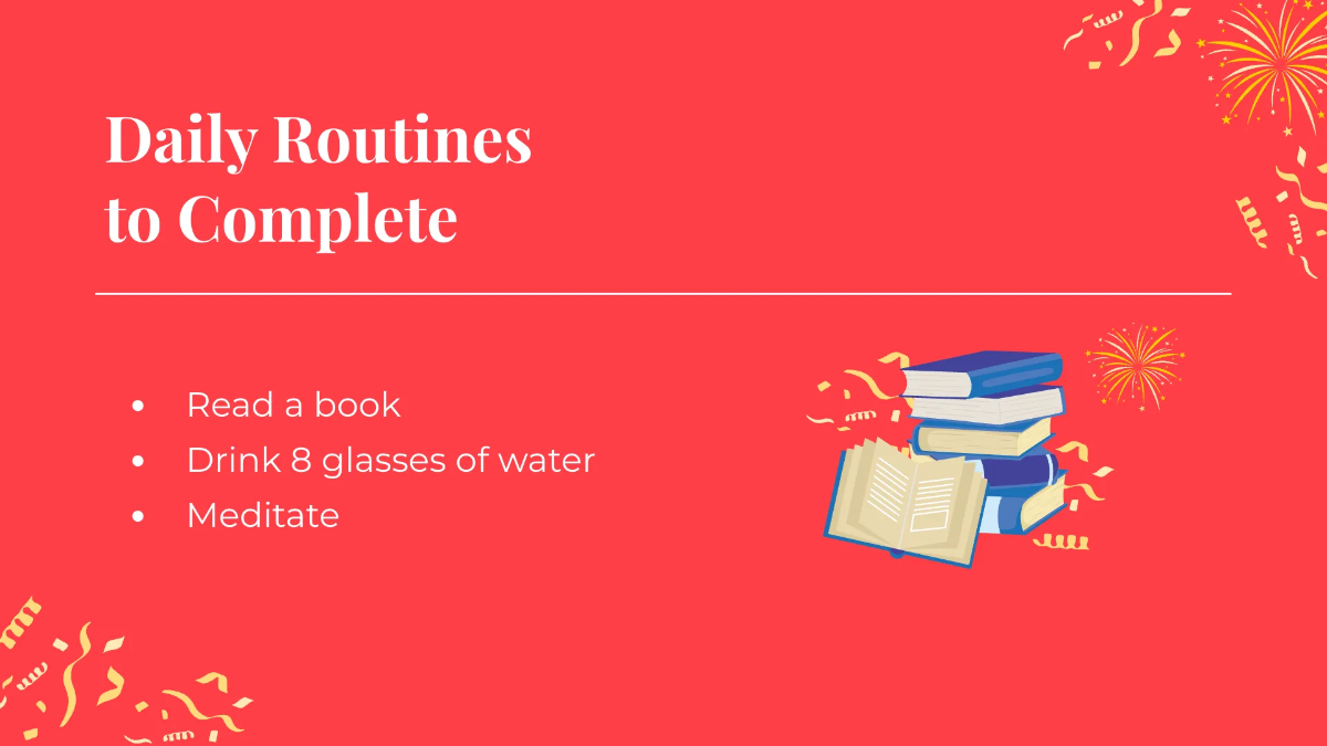 Free New Year Resolution Planner Presentation Template to Edit Online