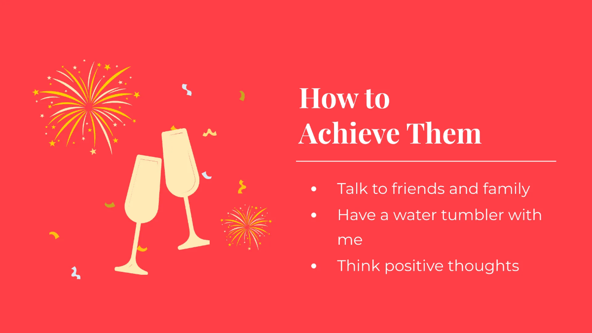 Free New Year Resolution Planner Presentation Template to Edit Online