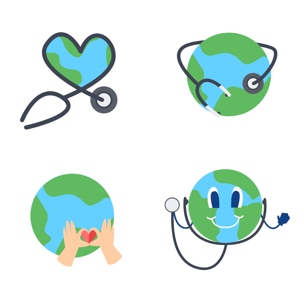World Health Day Clipart Vector Template