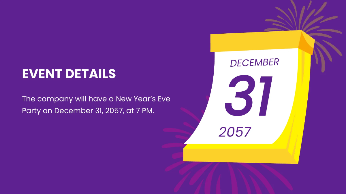 Free New Year's Eve Party Presentation Template to Edit Online