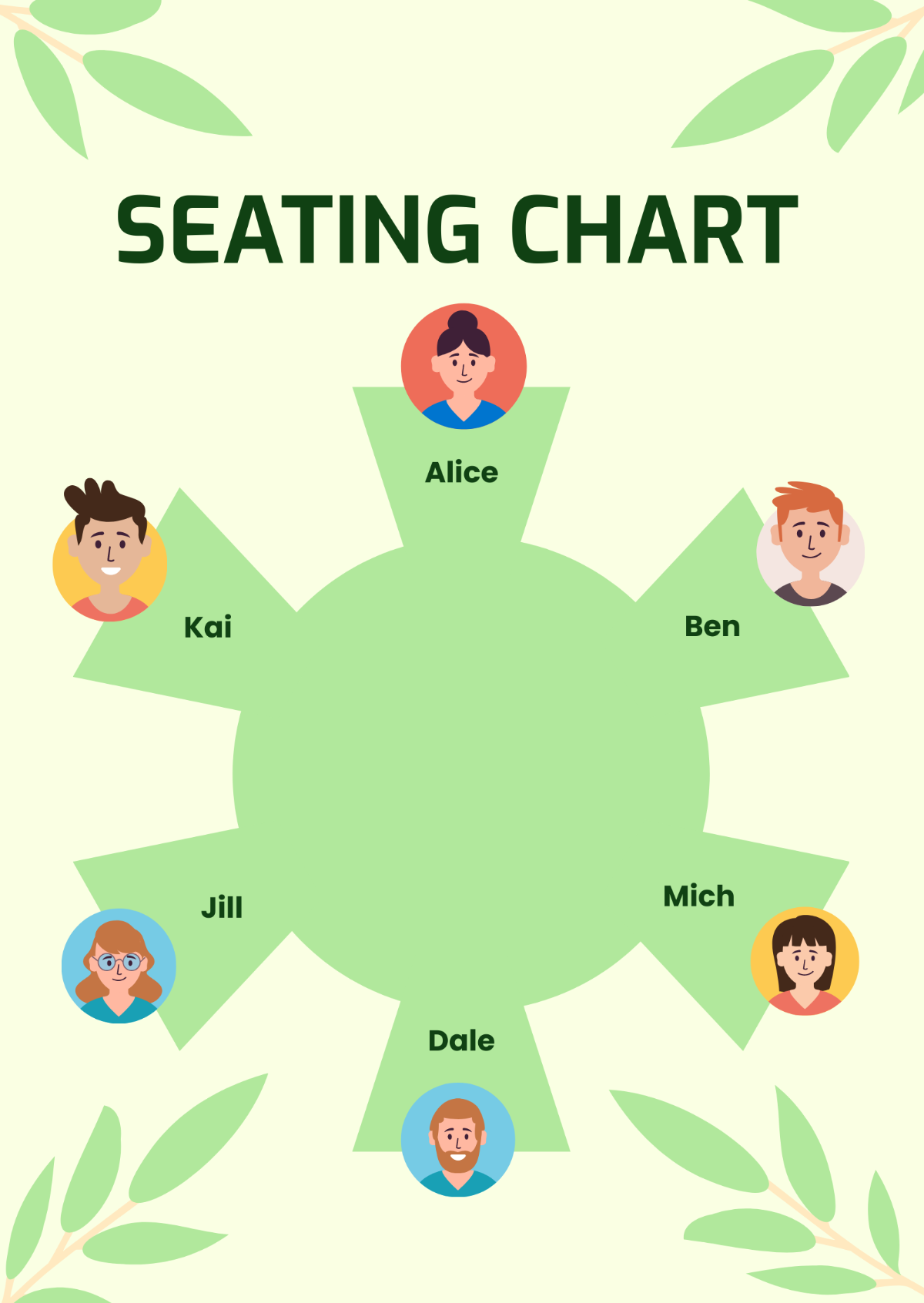 Seating Chart Circle Template