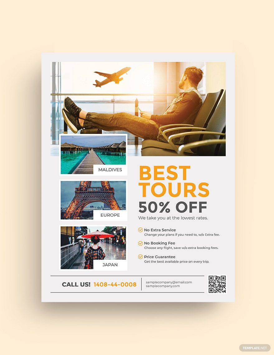 Travel Agency Promotional Flyer Template