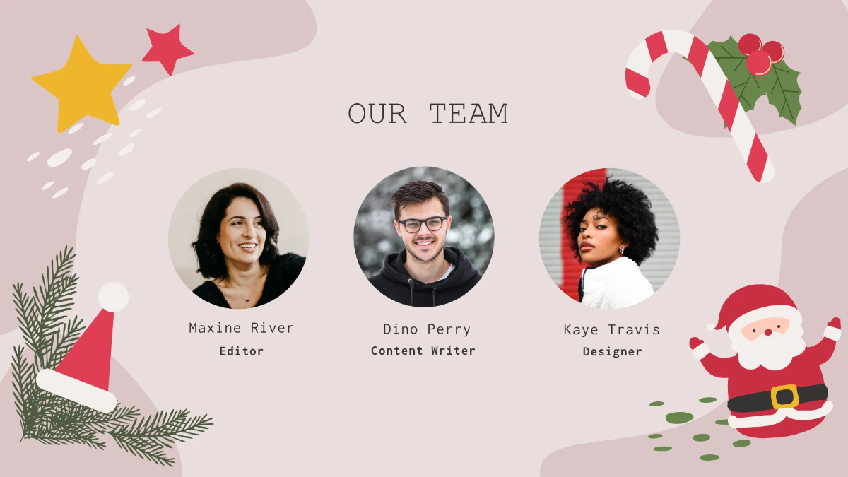 Free Merry Christmas Newsletter Presentation Template to Edit Online