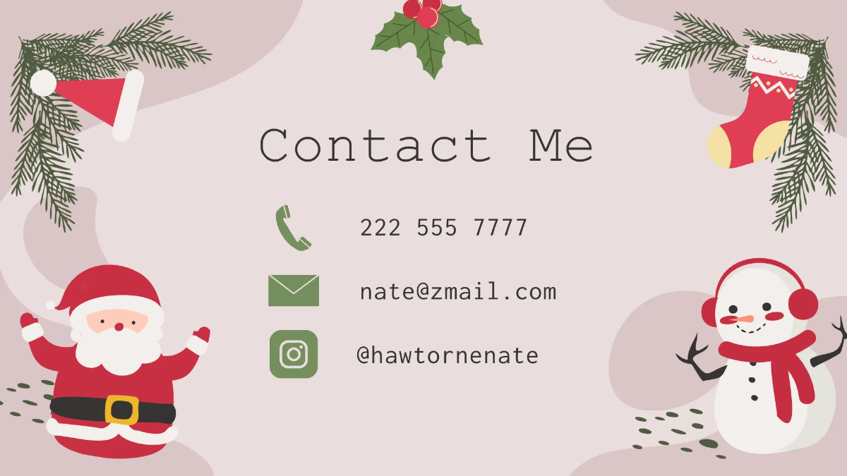 Free Merry Christmas Newsletter Presentation Template to Edit Online