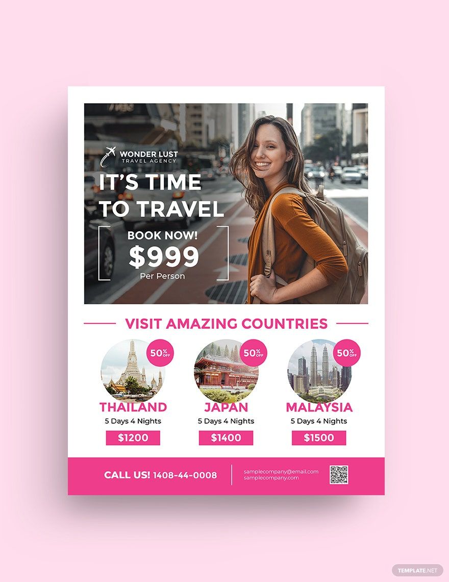 Travel and Tourism Flyer Template